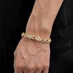 Cross Chain Necklace Iced Out Eye CZ Diamond