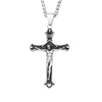Fashion 316L Stainless Steel Christian Cross Necklace For Men Women Hip Hop Cool Religious Charm Pendant Punk Jewelry