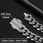 Black Cuban Bracelet Stainless Steel 12MM PVD