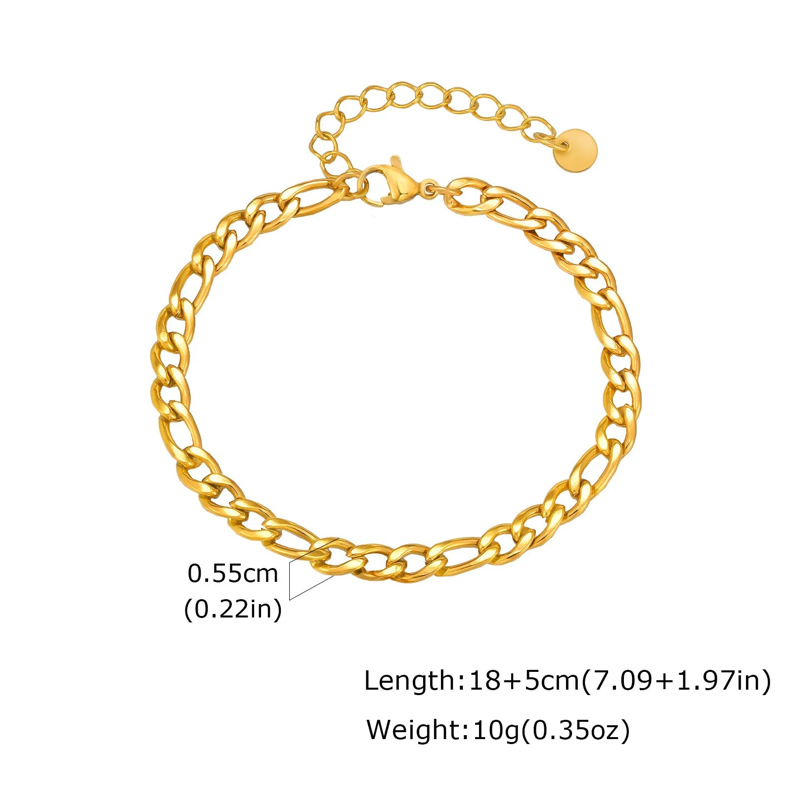 Figaro Chain Bracelet 5.5mm — Stainless Steel