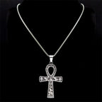Cross Egyptian Steel Pendant Anka Vintage