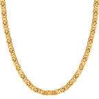 Dropshiping Male Punk 316L Stainless Steel Flat Byzantine Chain 8mm Gold Color Chunky Heavy Necklaces For Men Jewelry 2023