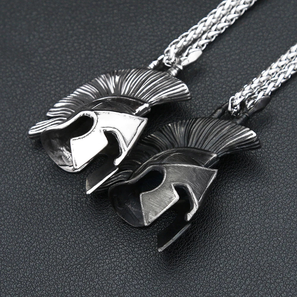 Spartan Warrior Pendant — Stainless Steel