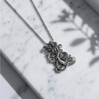 Silver Mermaid Pendant Necklace Stainless Steel