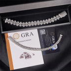 925 Silver Cross Chain Necklace Moissanite VVS