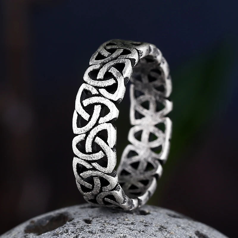 Men's 316L stainless-steel rings Vintage Viking Rune Odin 's Symbol Ring Amulet for teens Jewelry Boyfriend Gifts