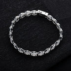 Iced Out Hexagon Bracelet — 925 Silver