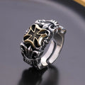 New Punk Large Cross Ring Adjustable Size Fashion Men's Personalized Design Jewelry Street Retro Gothic Trend