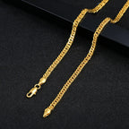 24K Gold Boss Necklace 4mm 60cm