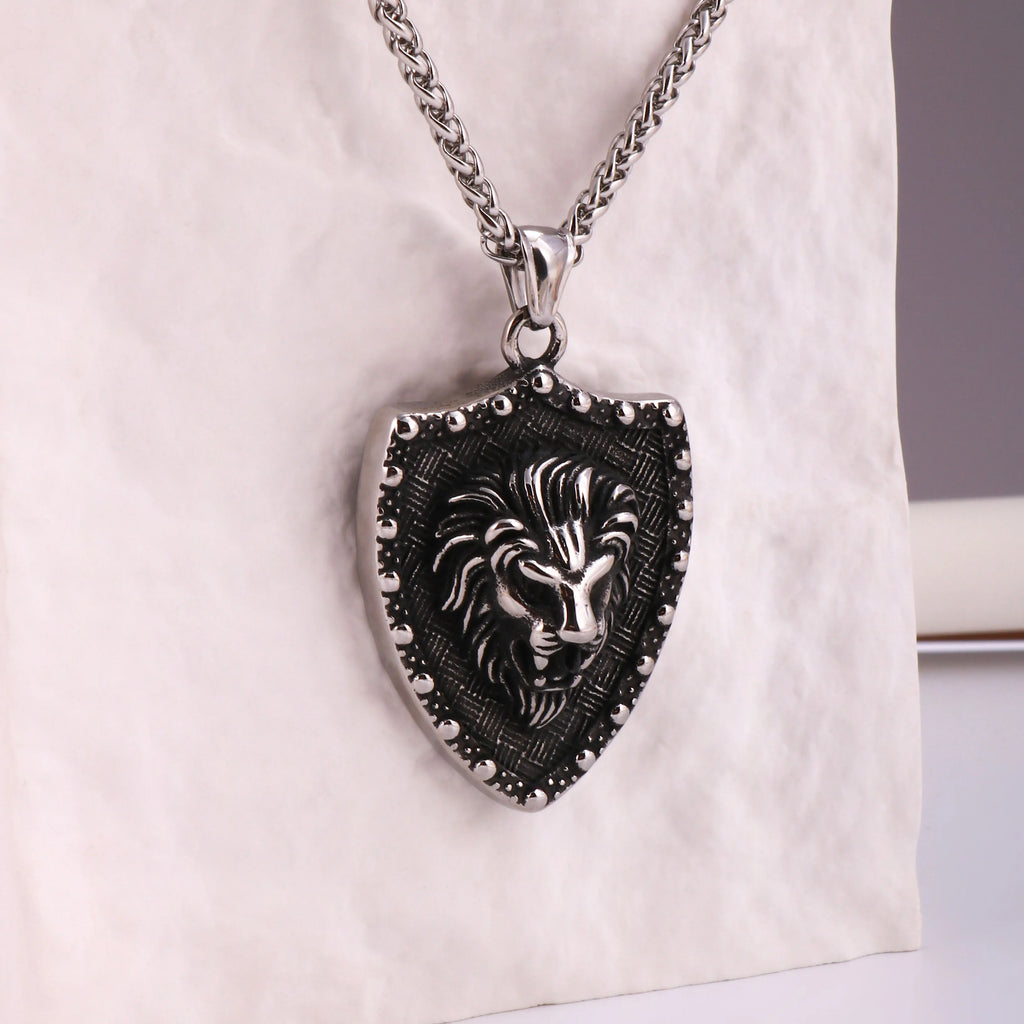 Viking Dragon Stainless Steel Pendant Necklace