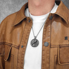 Viking Wolf Stainless Steel Pendant Necklace