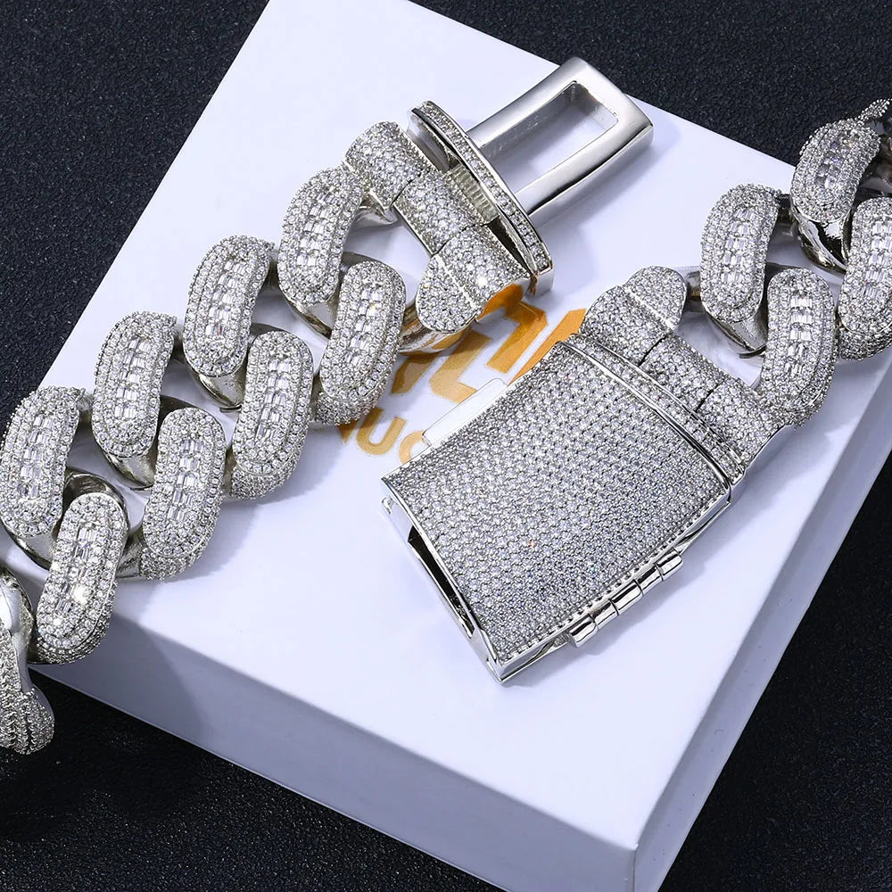 Rose Gold Cuban Chain Necklace Iced Out 29MM