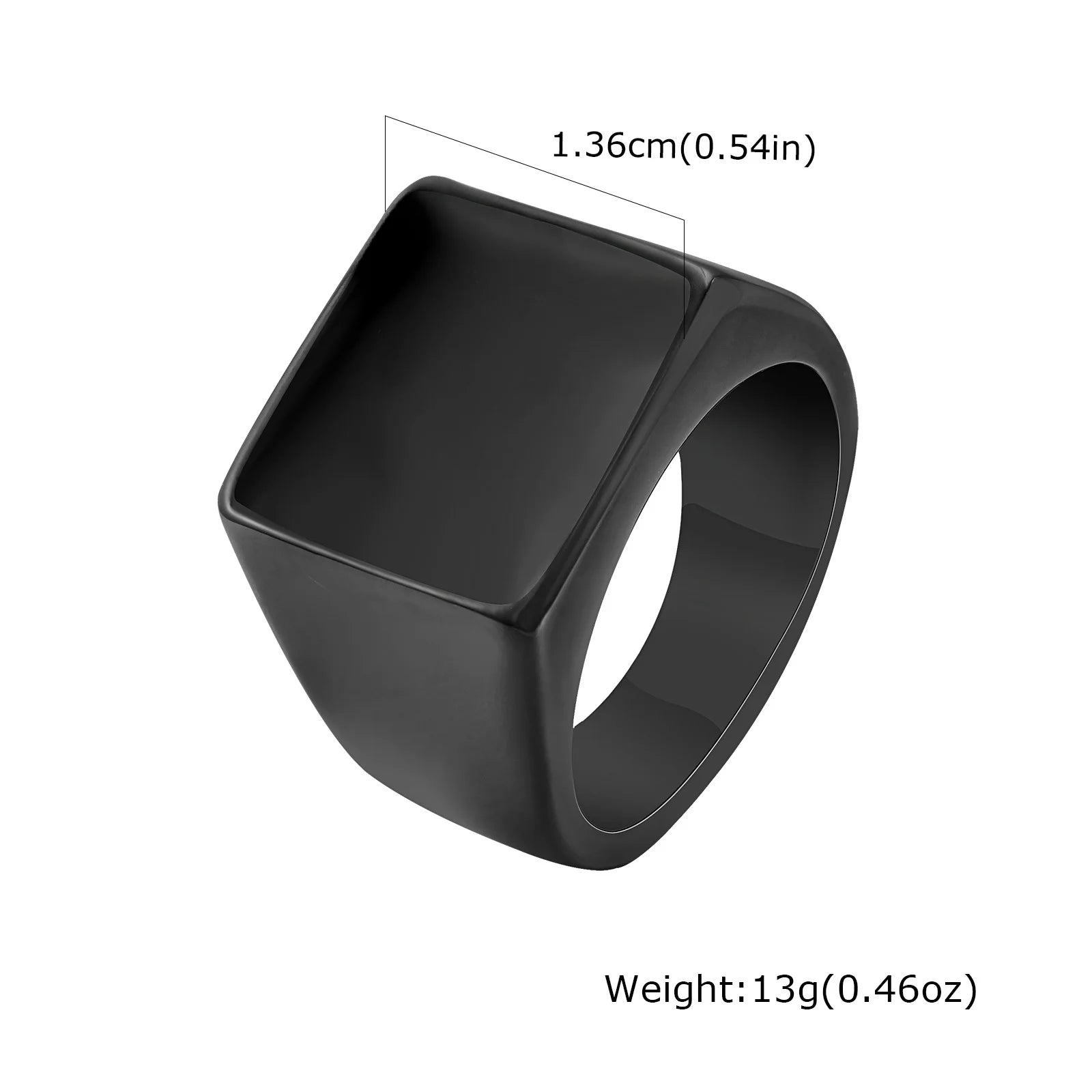 Square Signet Ring — Stainless Steel