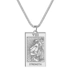 Strength Lion Tarot Pendant — Stainless Steel