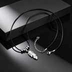 Feather Stainless Steel Pendant Necklace