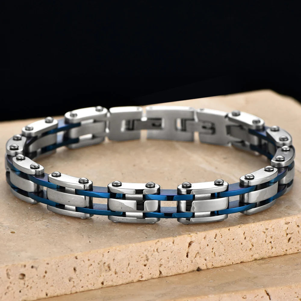 Classic 9MM Width Link Chain Bracelet for Man 316l Stainless Steel Men's Bracelets Jewelry Accessory Birthday Gifts for
