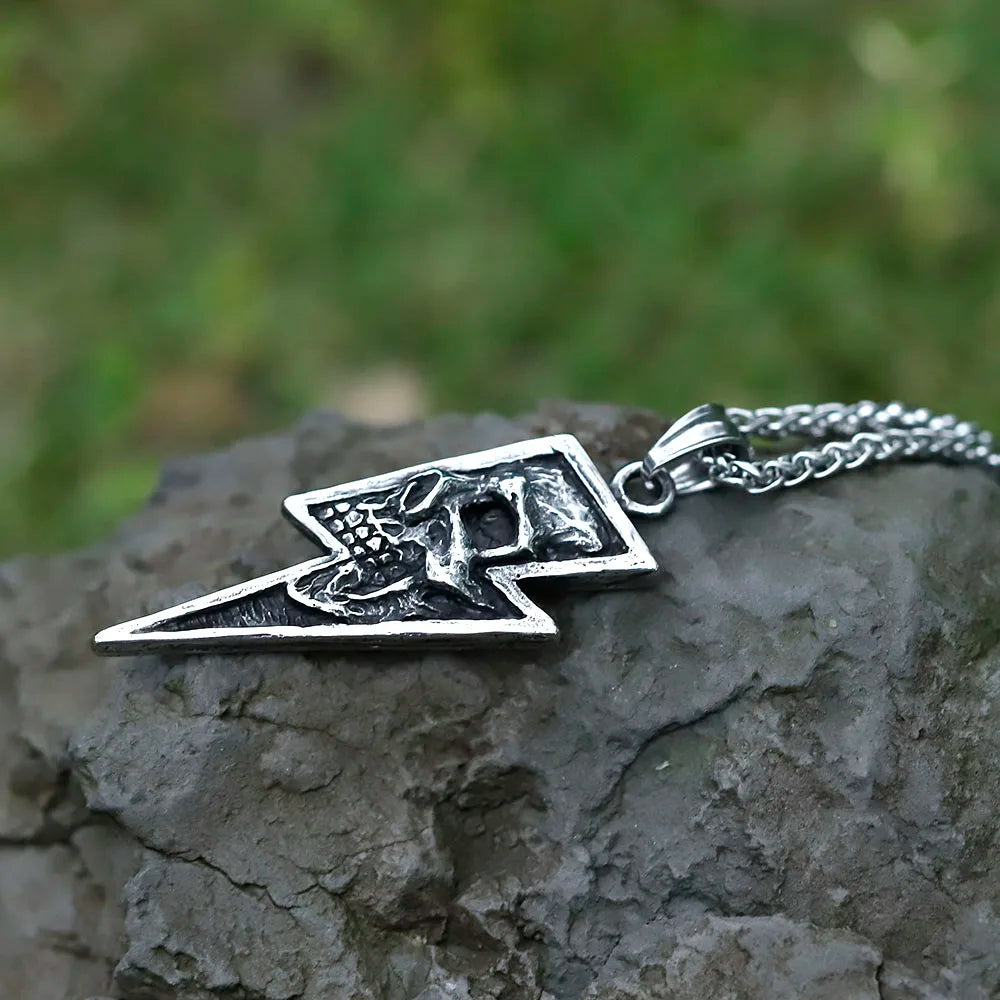 Vintage Skull Stainless Steel Pendant Necklace