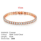 Fashion Multicolor Tennis Bracelet for Women 2.5/3/4/5mm Zirconia Charm Designer Tennis Chain Men Bracelet Wedding Jewelry KC128