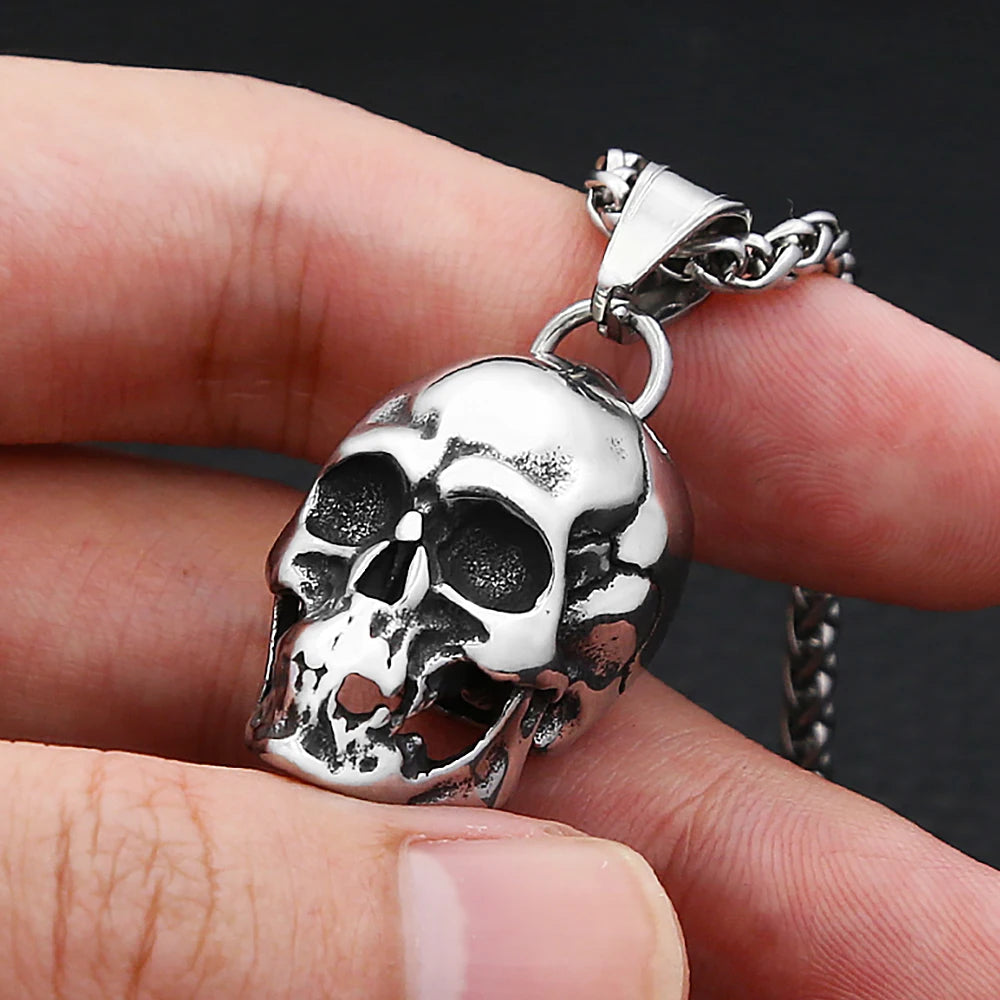 Death Totem Skull Pendant Necklace — Stainless Steel