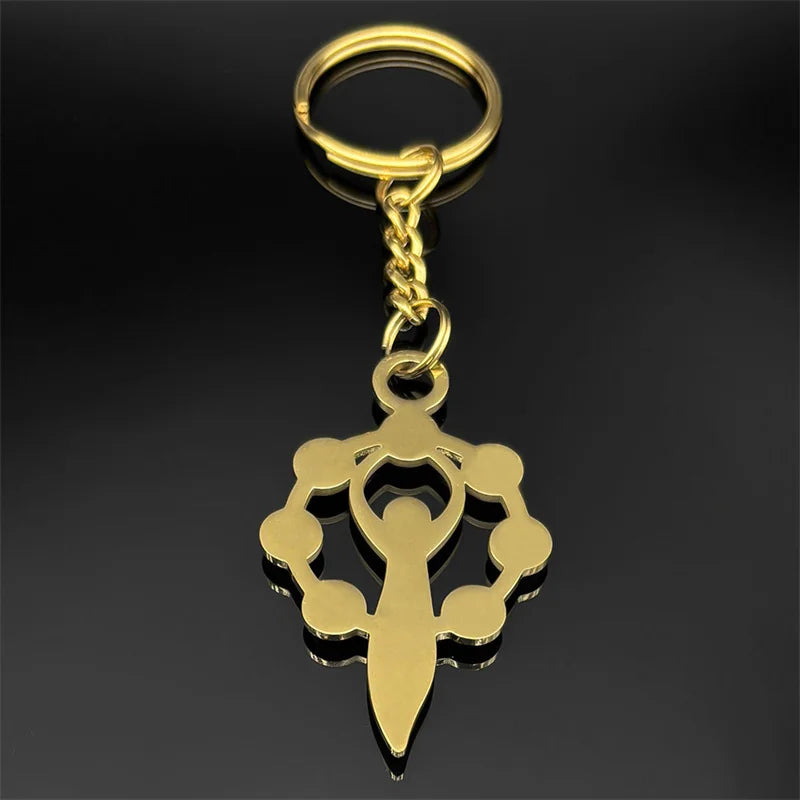Key Gold Chain Chakra Stone Yoga Reiki Spiritual