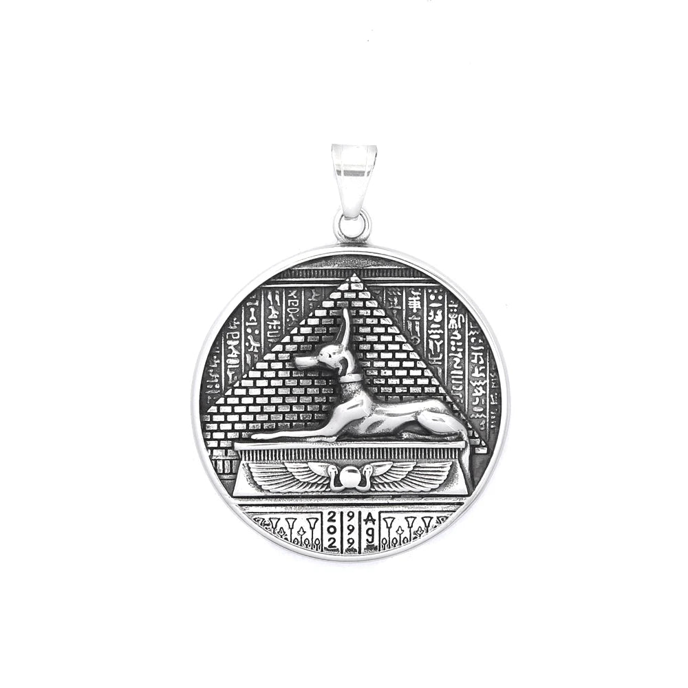 Anubis Steel Pendant Vintage Ancient Egyptian