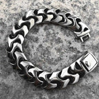 Punk Rock Viking Cuban Curb Bracelet Wrist Men Retro Hiphop Stainless Steel Charm Chain Male Dragon Bracelets Bangle