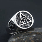 Eye of Horus Cross Ring — 925 Silver