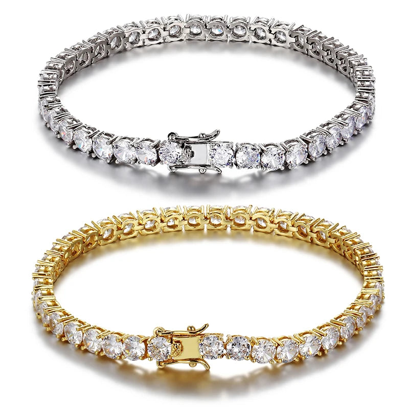 Iced Out Tennis Bracelet Stainless Steel 3/4/5/6MM