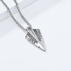 Nordic mythology Viking rune titanium steel necklace niche personality trendy men's cultural symbol pendant
