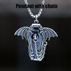 Gothic Bat Stainless Steel Pendant Necklace