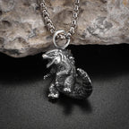 Personalized Cute Dinosaur Beast Animal Pendant Necklace Retro Punk Trendy Jewelry Boy Gift