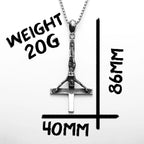 Inverted Cross Pendant — Stainless Steel