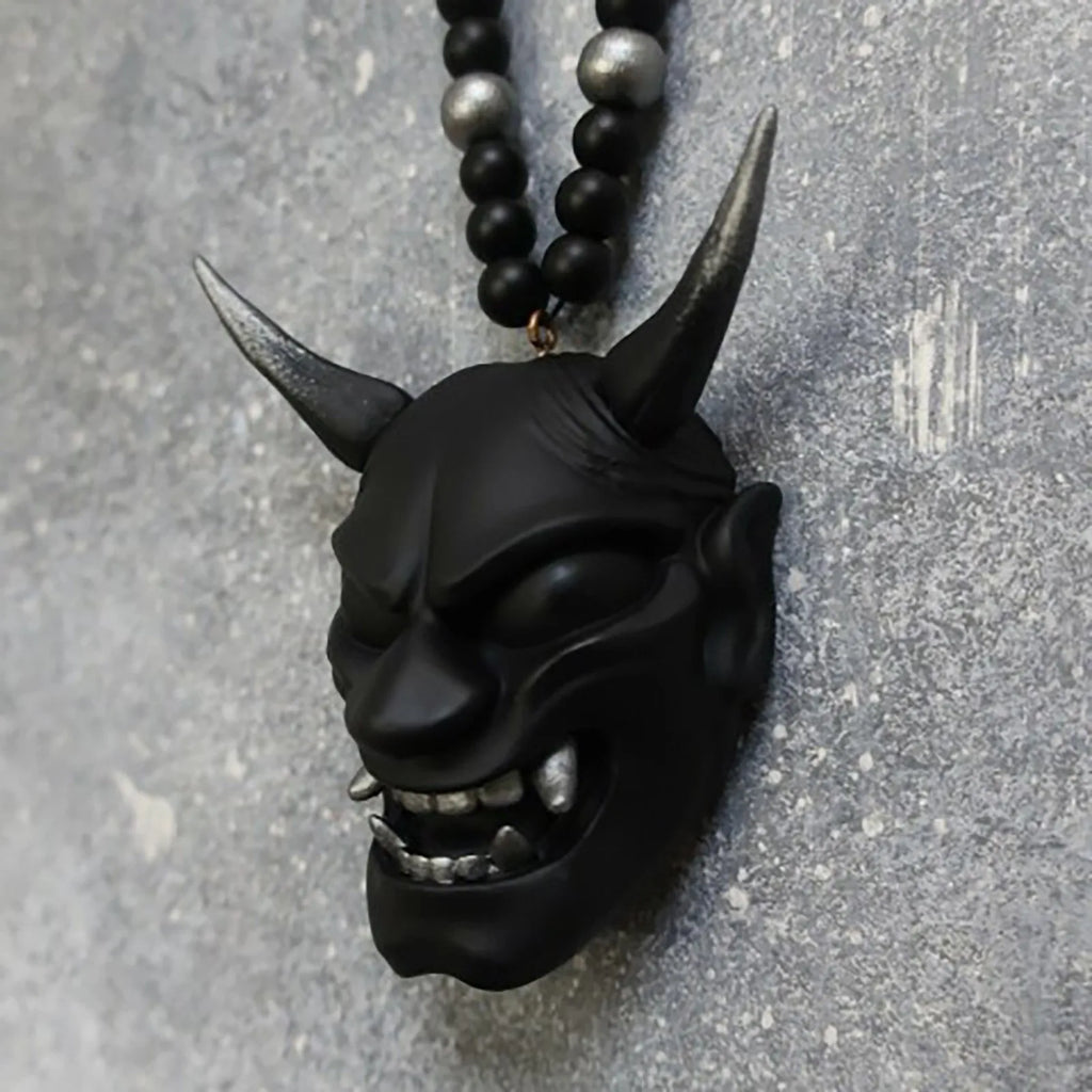 Samurai Kabuto Helmet Hannya Japanese Oni Car Rear View Mirror Charm Car accessories Rear View Mirror Pendant Car Decoration