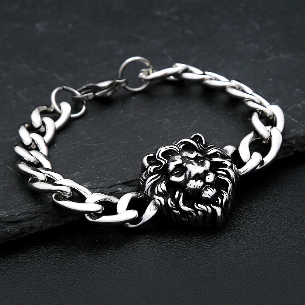 Lion Leopard Bracelet — Stainless Steel