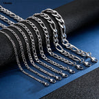 Wholesale Gold Silver Color Necklace 3-12mm Width 40-75cm Long Chain Lobster Clasp Men and Women Engagement Jewelry