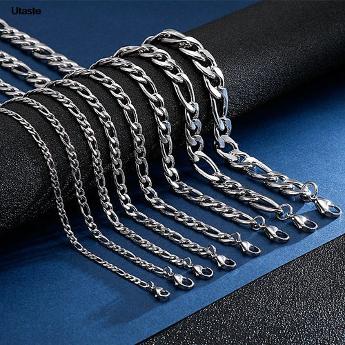 3-12mm Chain Necklace — Two-Tone