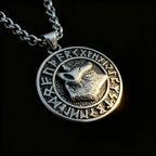 Wolf Viking Steel Pendant 316L Rune Totem