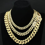 Cuban Chain Gold Iced Out 12/15/20MM Necklace