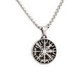 Viking Compass Pendant — Stainless Steel
