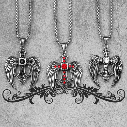 Cross Black Necklace