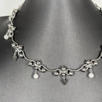 Punk Rivet Chain Choker Necklace Irregular Metal