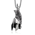 Spartan Helmet Steel Pendant Retro Warrior