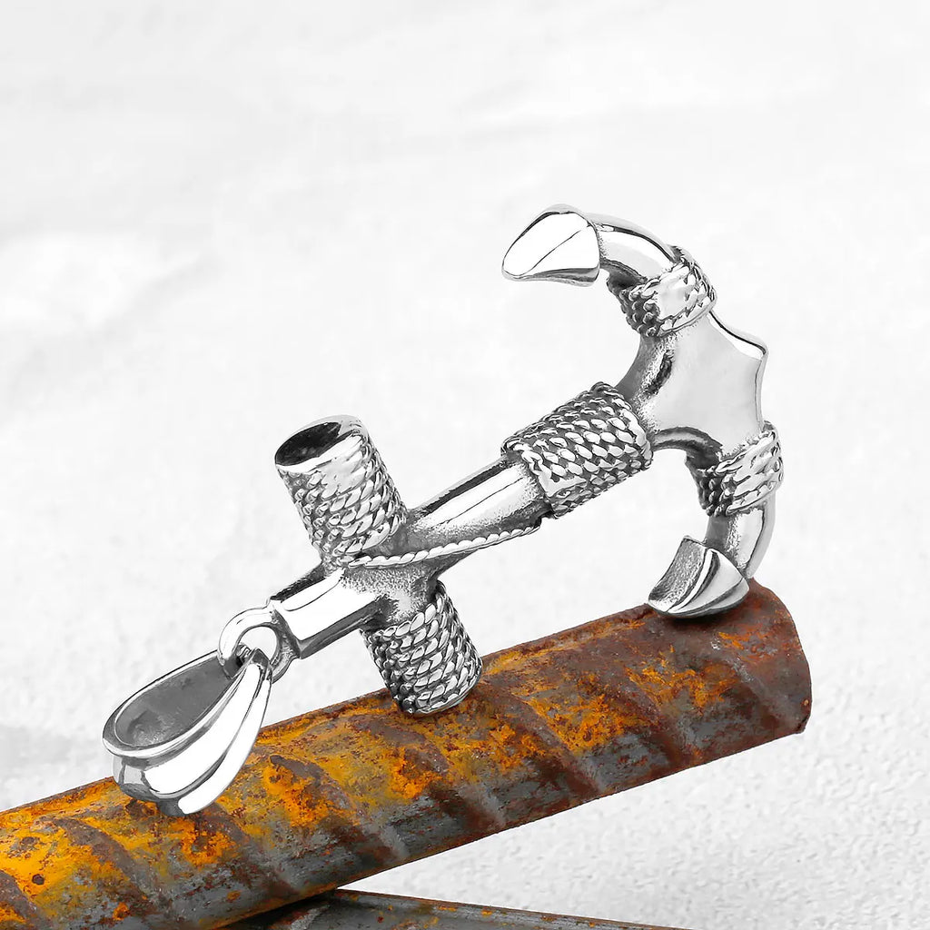 Stainless Steel Norse Viking Sea Anchor Sailor Man Necklaces Chain Pendant Punk Rock Hip Hop Unique for Male Boy Fashion Jewelry