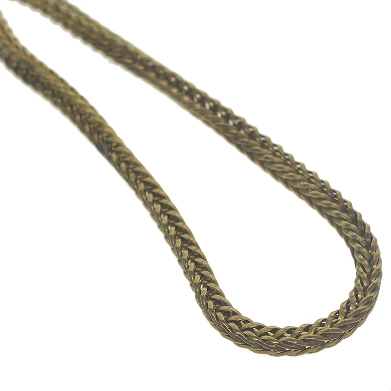 Square Foxtail Wallet Chain Necklace — 4mm Jeans Pocket Watch