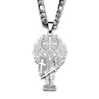 St. Michael Saint Benedict Cross Necklace — Stainless Steel