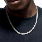 Stainless Steel Cuban Chain Necklace for Men 6mm Chain Punk Minimalist Necklace Hip Hop Waterproof Jewelry Gift 50/55cm