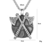Silver Viking Double Axe Pendant Necklace Box