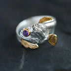 Retro Domineering Ethnic Style Fire-Breathing Dragon Ring Men\\\\\'s Charm Open Ring Punk Motorcycle Rider Jewelry Accessories
