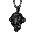 Skull Pendant Necklace — Stainless Steel Gothic