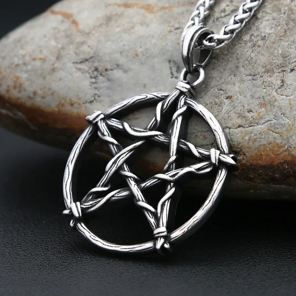 Pentagram Stainless Steel Pendant Necklace